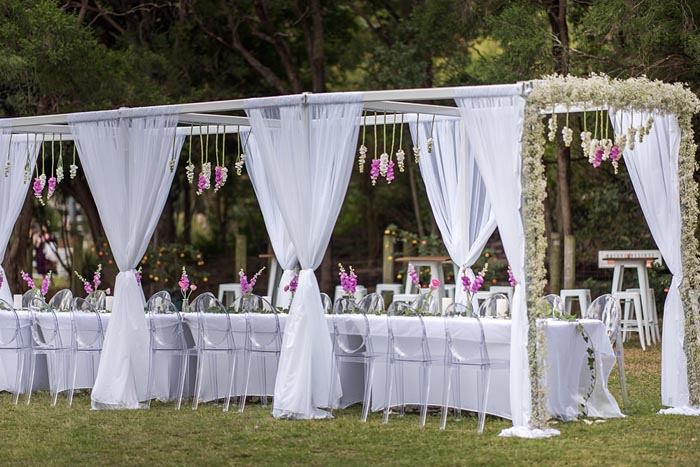 outdoor wedding styling Brisbane