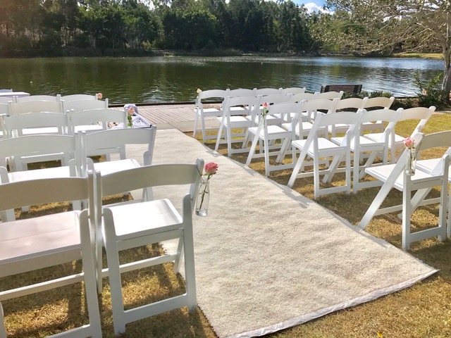 Springfield Lakes Wedding Ceremony setup