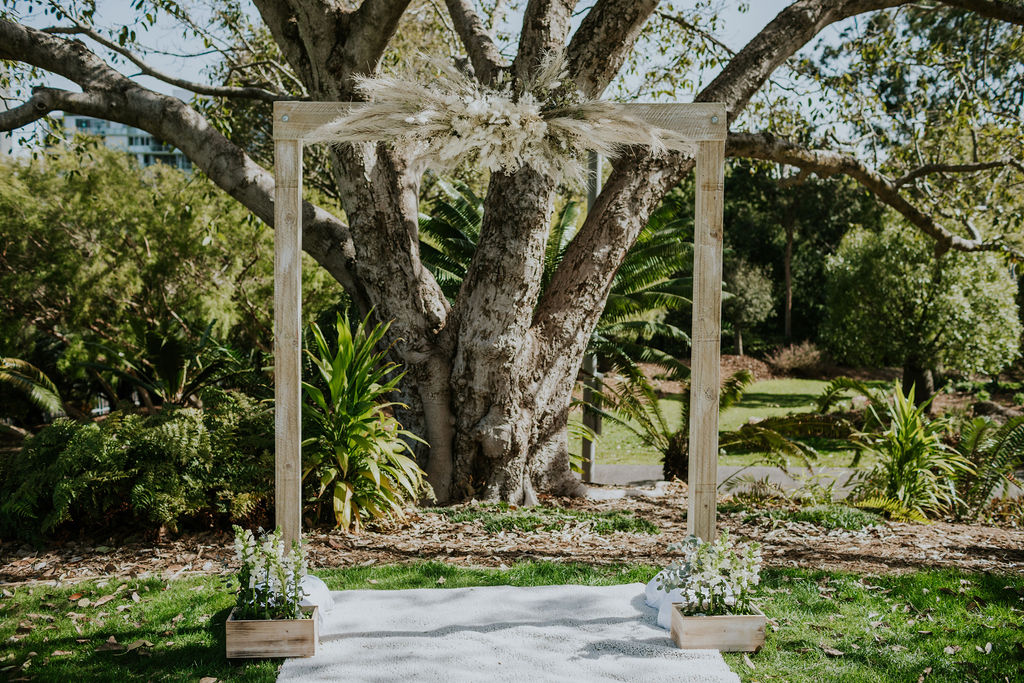 Brisbane wedding ceremony arch