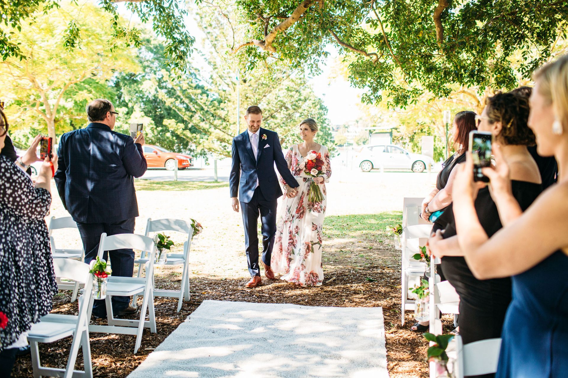 A vibrant floral inspired wedding at New Farm Park With Love Brisbane Wedding Decorators