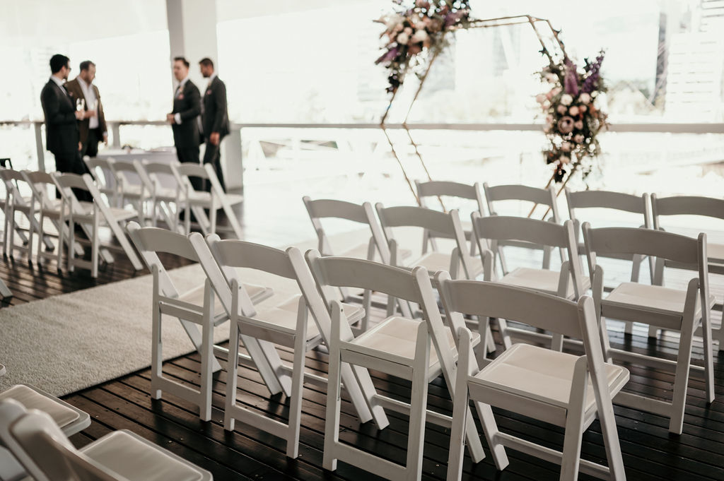 Hexagonal wedding arch Brisbane