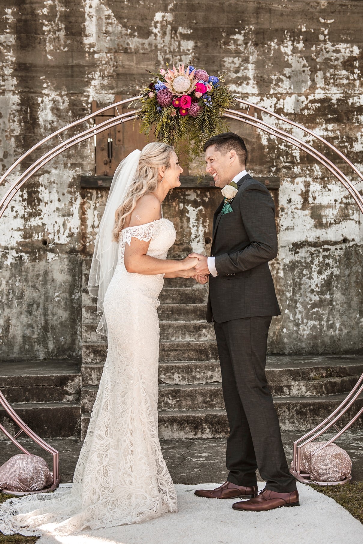 Fort Lytton wedding ceremony