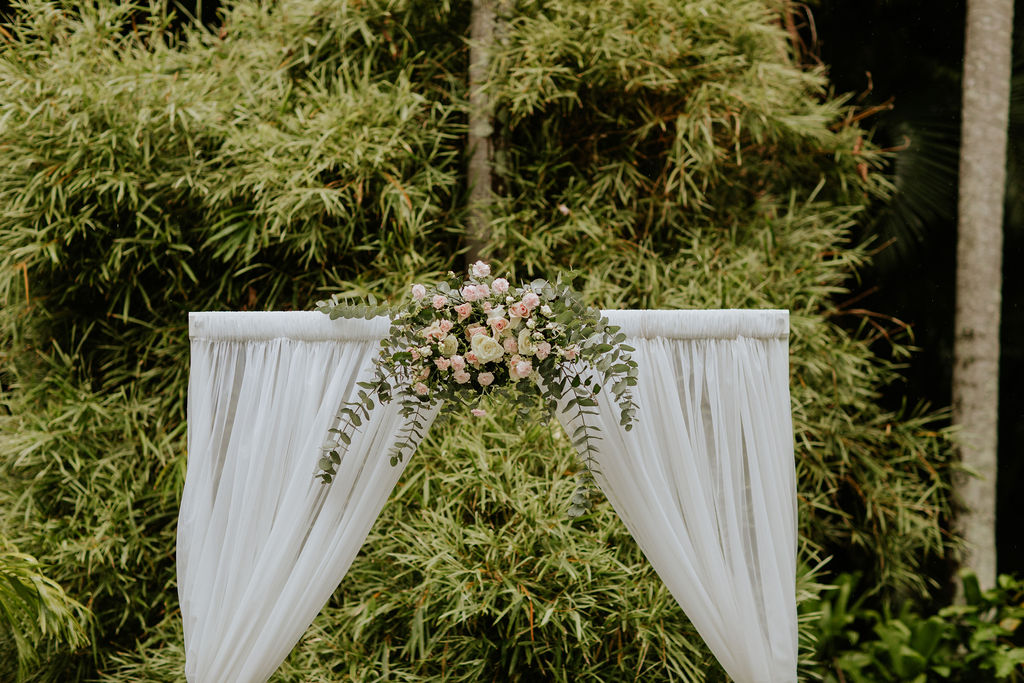 wedding arch Brisbane Botanic Gardens