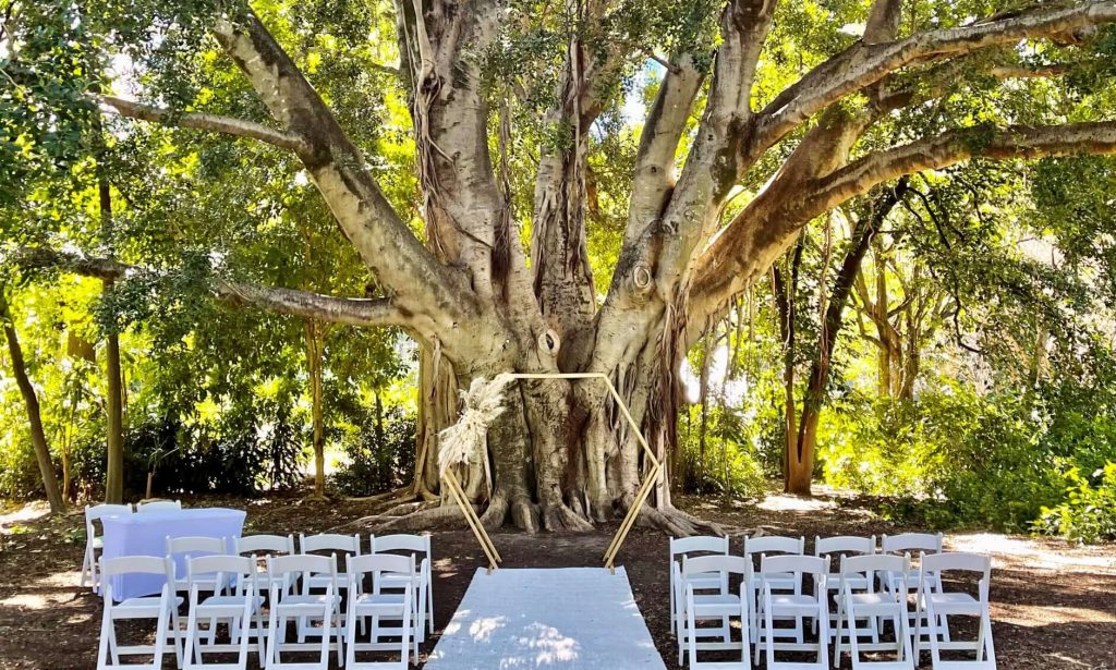 Brisbane wedding ceremony set up
