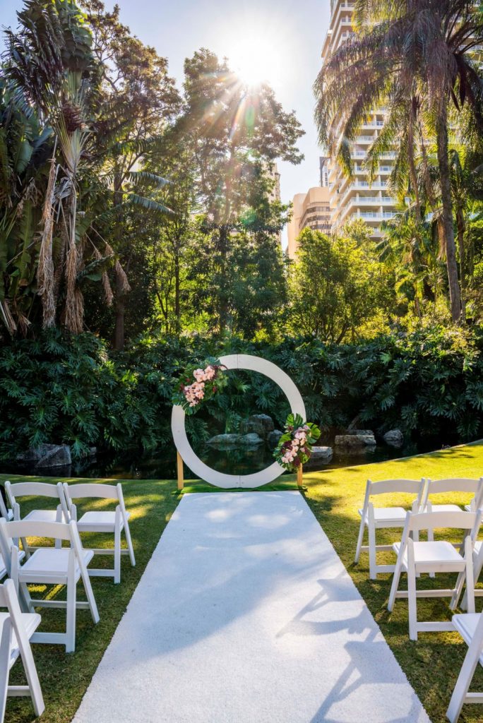 Brisbane City Botanic Gardens wedding ceremony