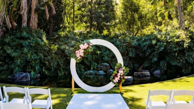wedding decor at Brisbane City Botanic Gardens