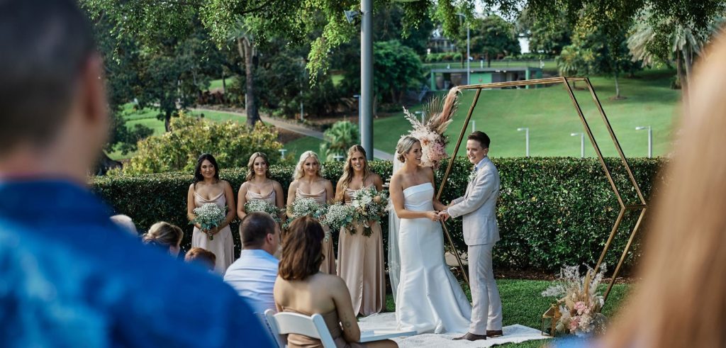 Palm Tree Court wedding Roma Street Park