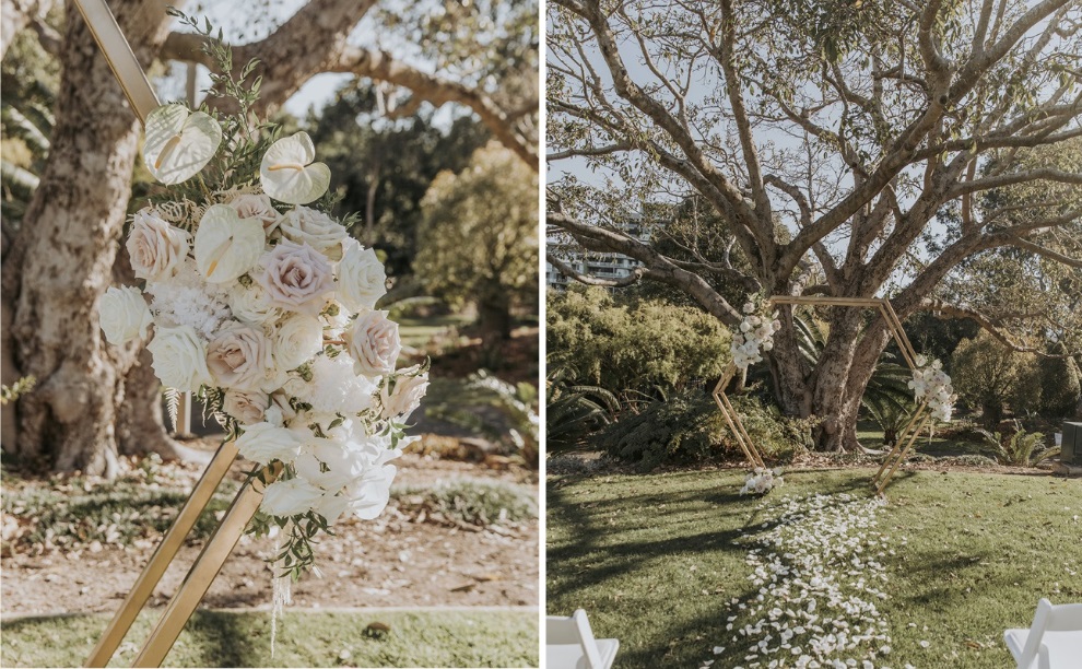 Wedding ceremony set up Brisbane