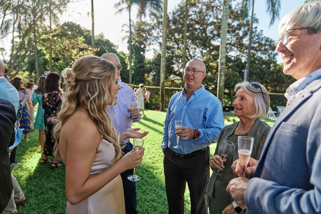 wedding drinks outdoors