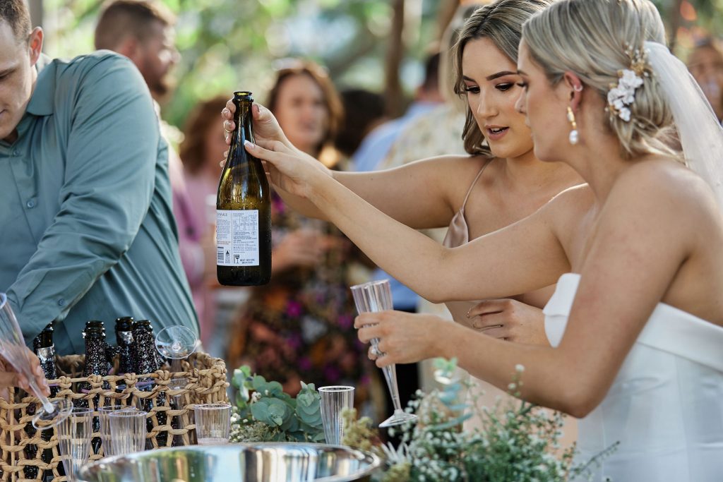 drinks bar at wedding