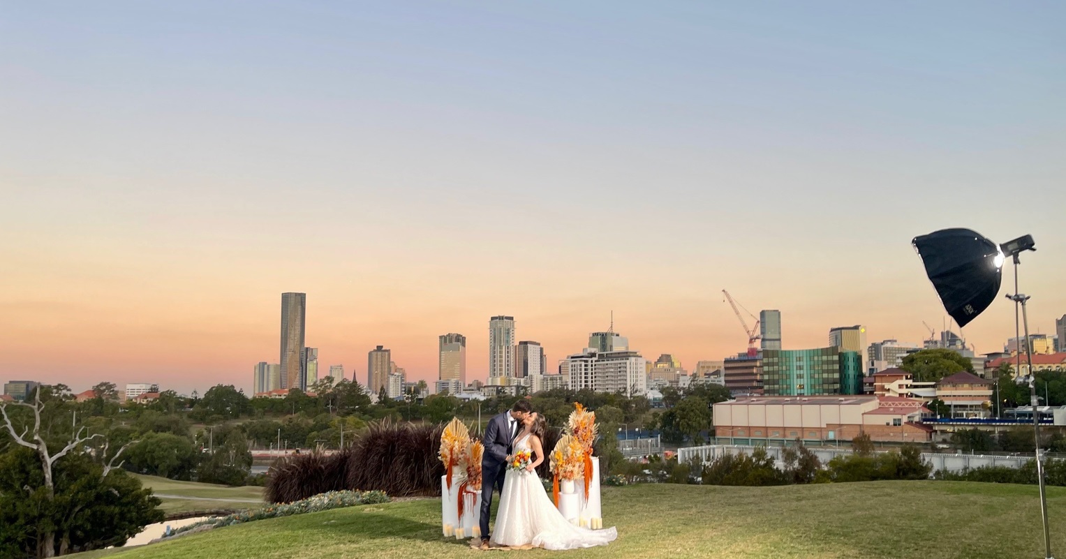 Parkland wedding Brisbane City