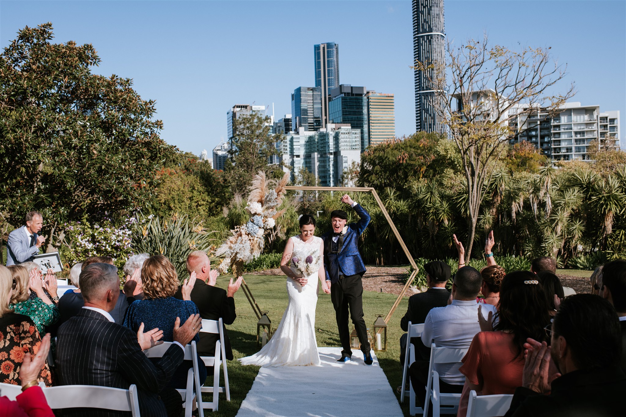 hexagon wedding arbour decor