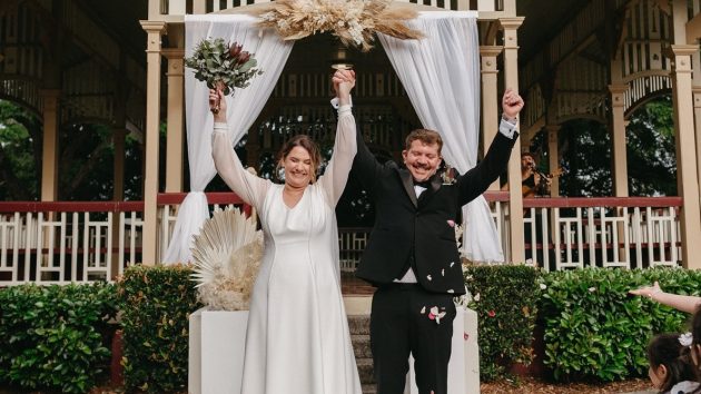 happy New Farm Rotunda wedding