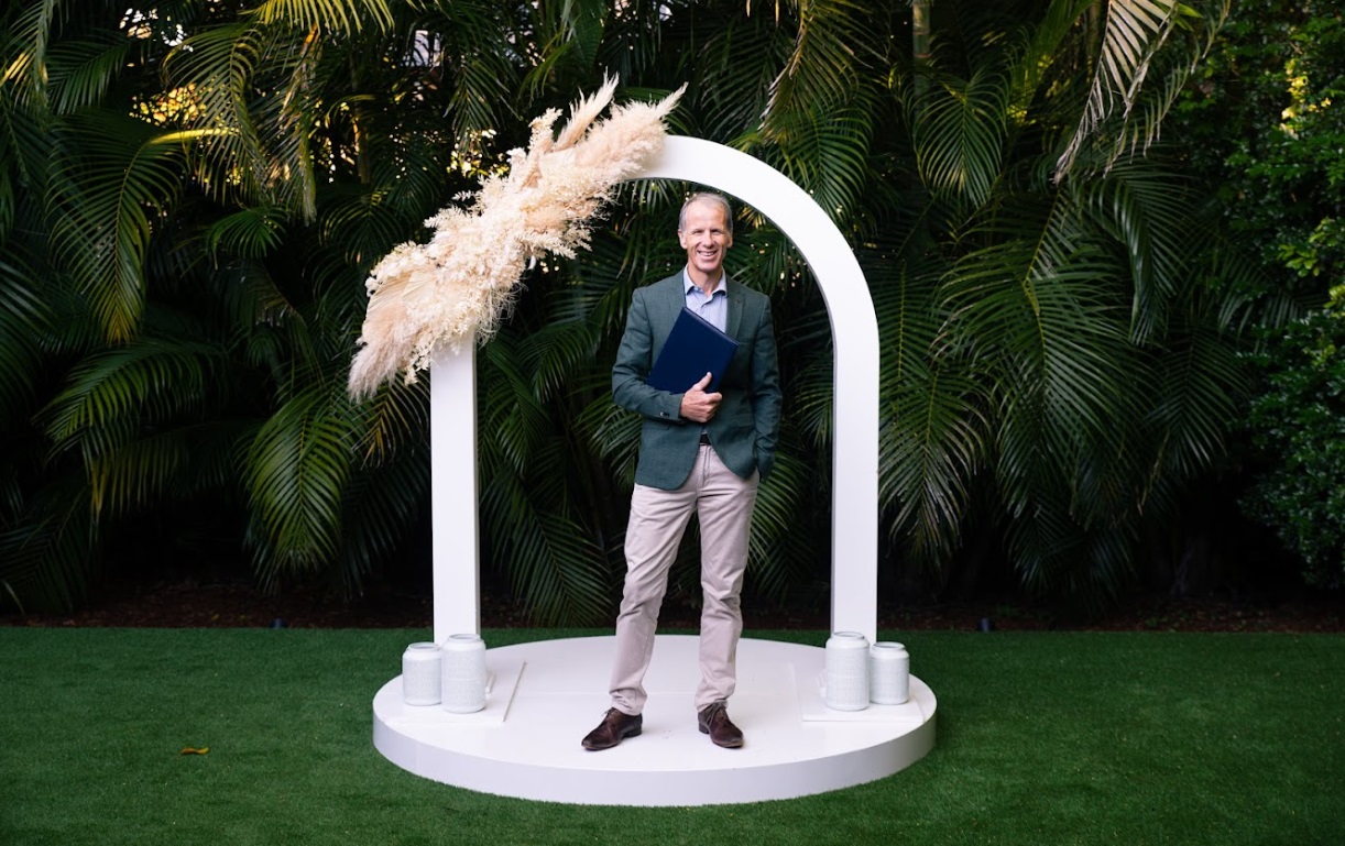 wedding arch and stage