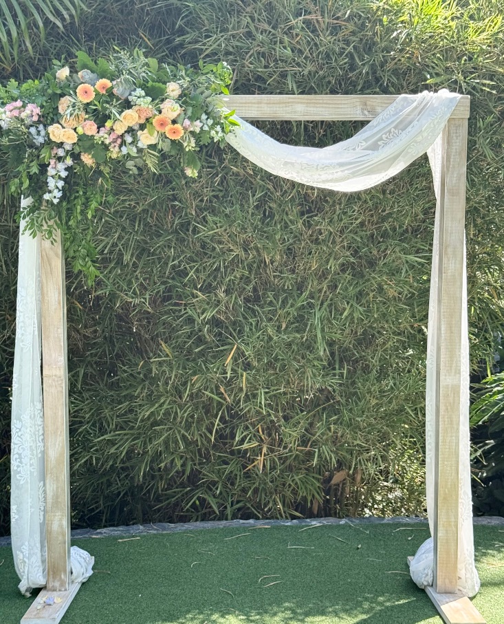 Mt Coot-tha wedding decor Palm Tree Lawn