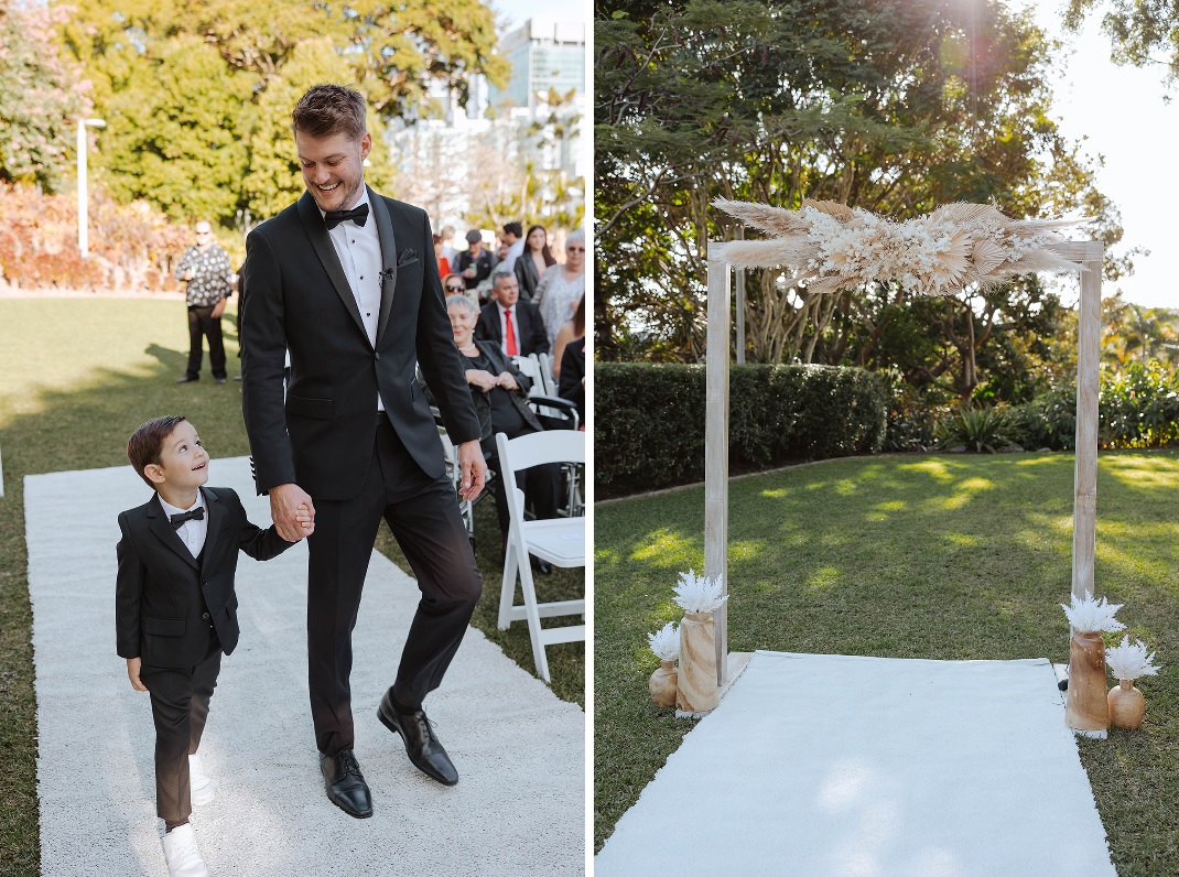 wooden wedding arbour Brisbane