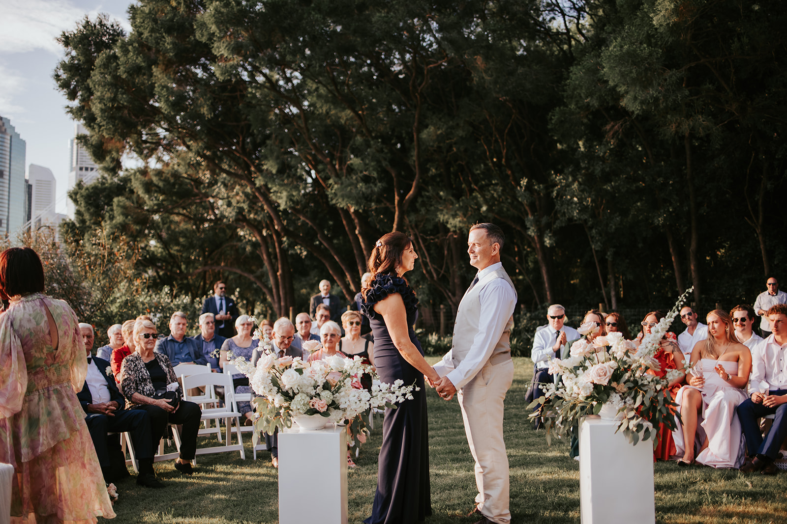 wedding ceremony Lower River Terrace