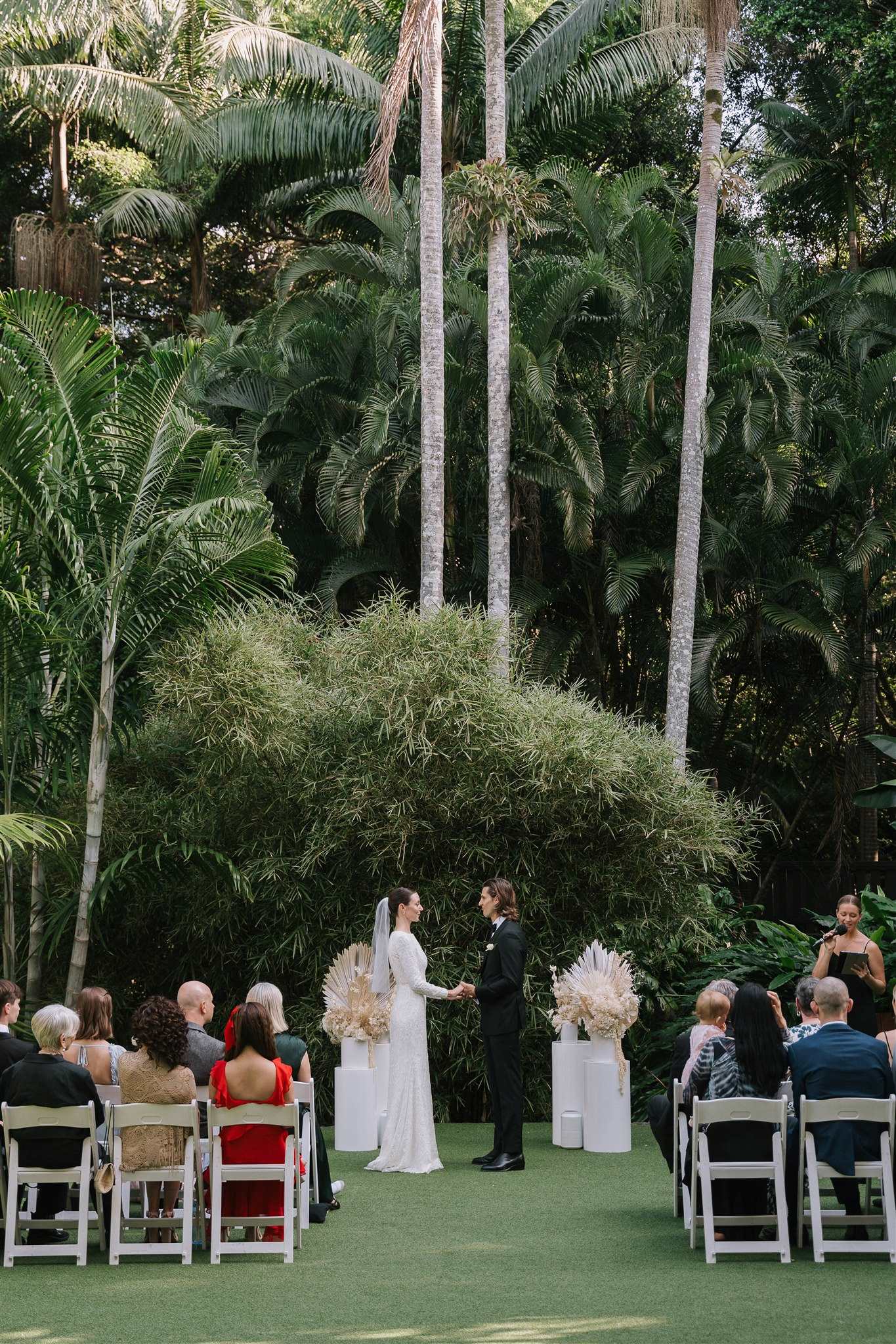 ceremony setup Palm Tree Lawn
