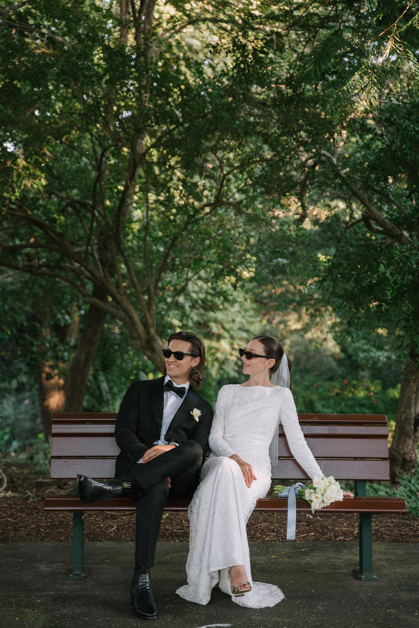location wedding photos Mt Coot-tha