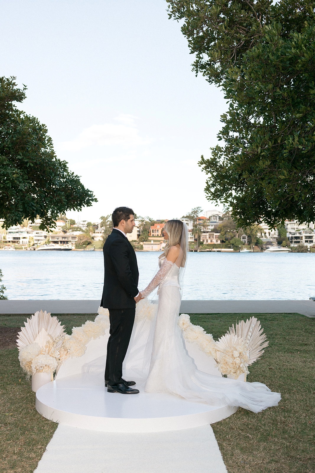 luxurious wedding ceremony stage backdrop Brisbane
