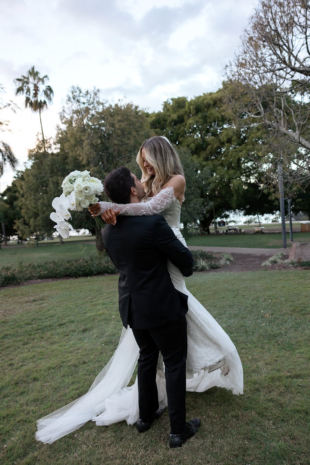 editorial style wedding portraits New Farm Brisbane