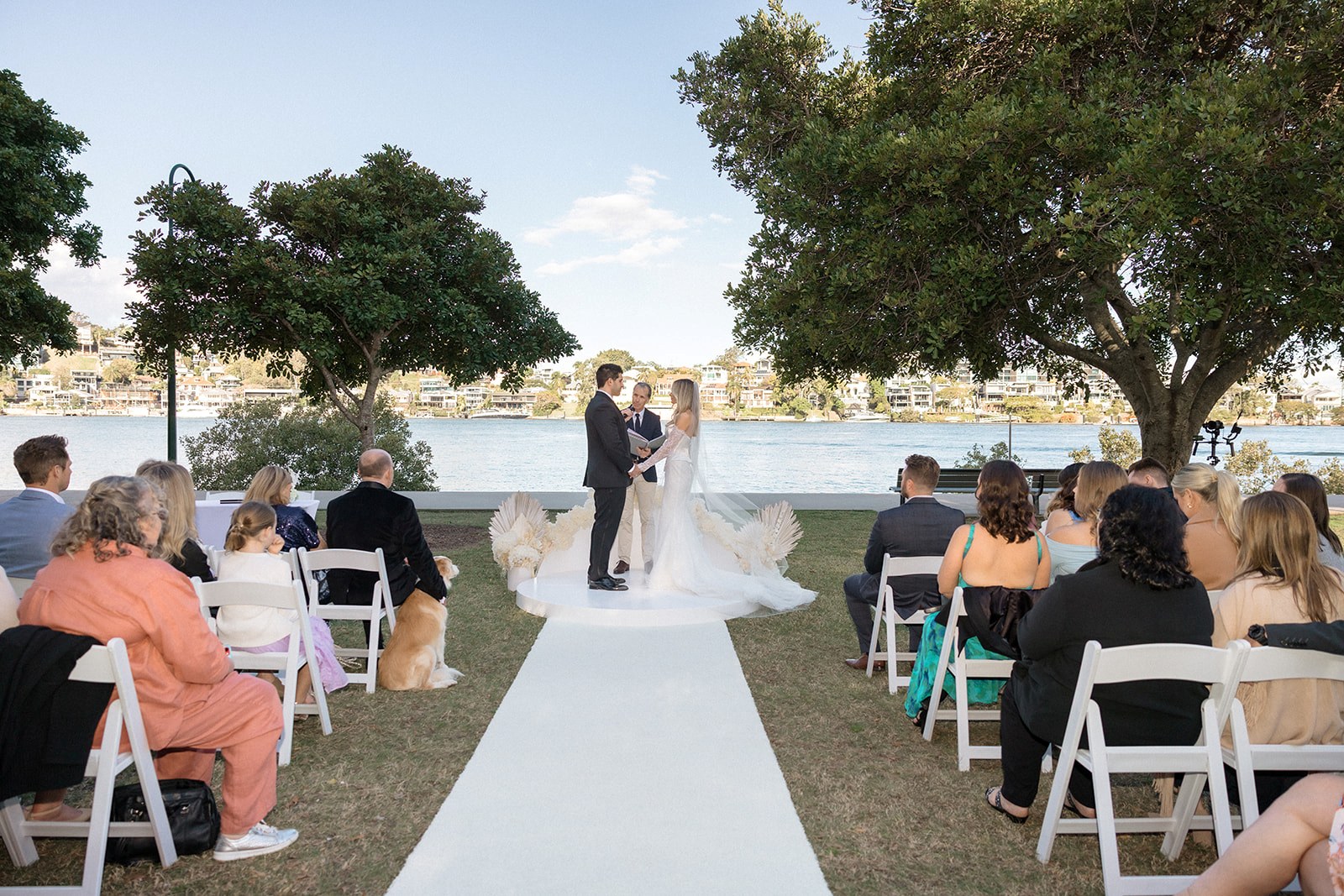 Brisbane River backdrop wedding venue