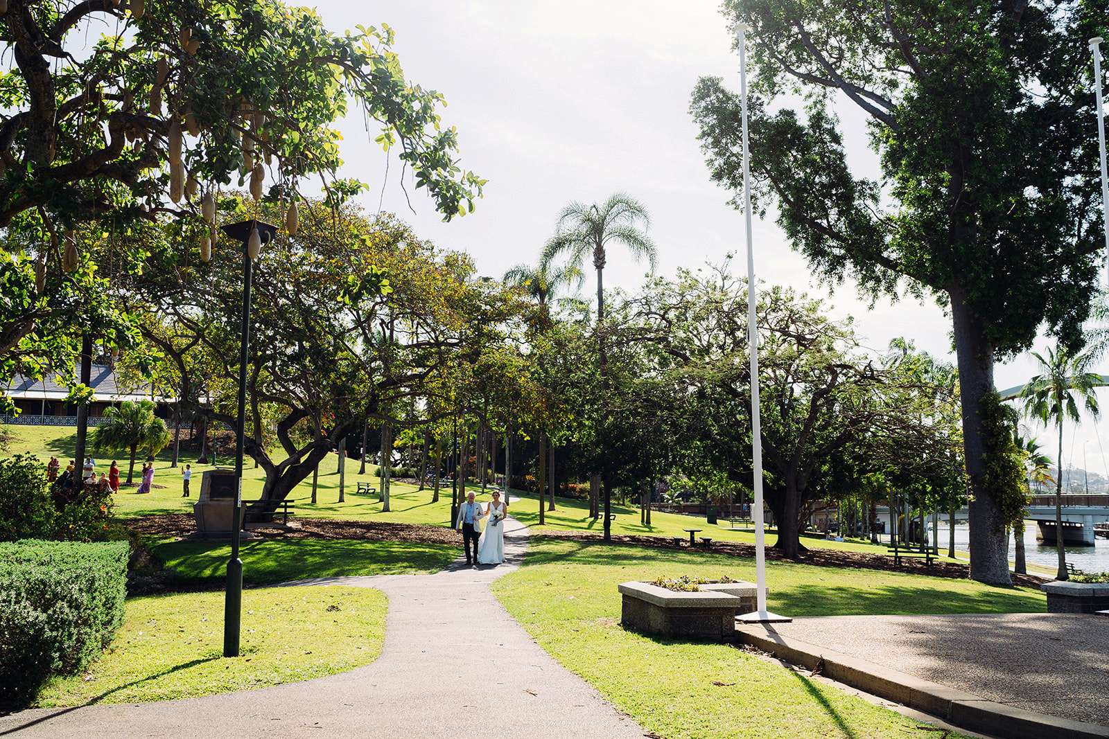 Newstead rotunda wedding bride arrival