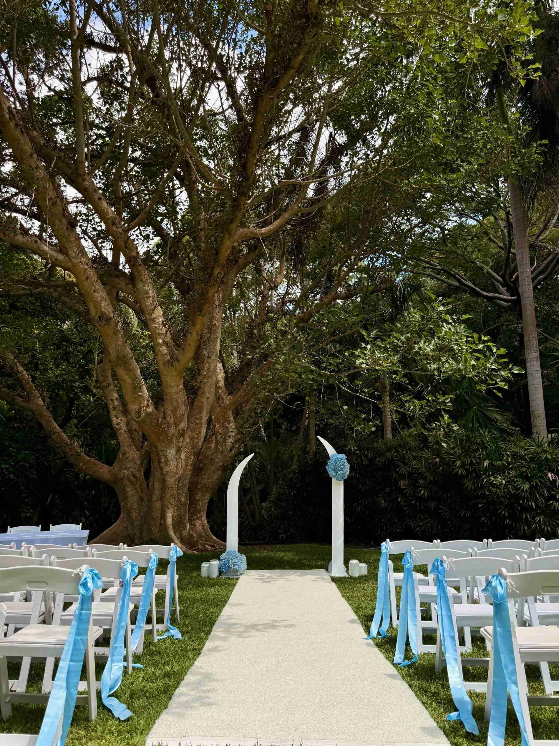 soft blue wedding ceremony decor package