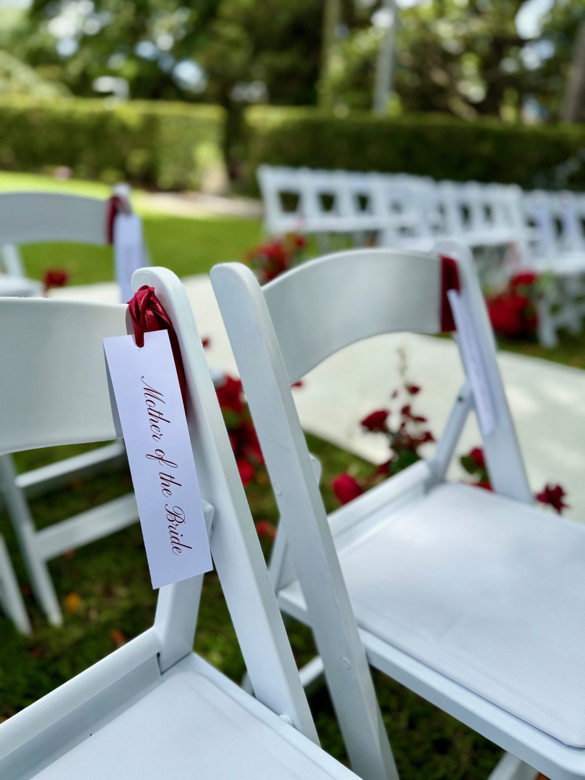 wedding chair name tags
