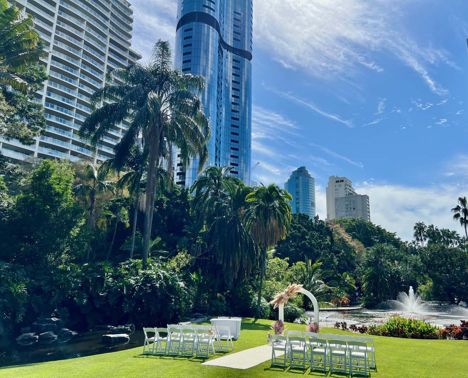 ceremony styling City Botanical Gardens